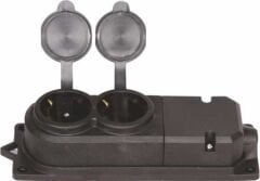 Kauçuk Priz Monofaze 2’li | Dayanıklı Elektrik Prizi