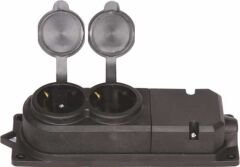 Kauçuk Priz Monofaze 2’li | Dayanıklı Elektrik Prizi