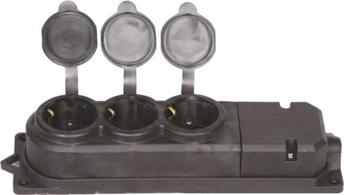 Kauçuk Priz Monofaze 3’lü | Endüstriyel Elektrik Prizi