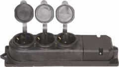 Kauçuk Priz Monofaze 3’lü | Endüstriyel Elektrik Prizi