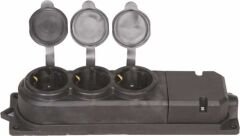 Kauçuk Priz Monofaze 3’lü | Endüstriyel Elektrik Prizi