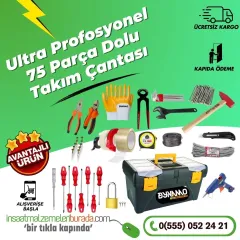 Hırdavat - 75 Parça Ultra Profosyonel Full Dolu Takım Çantası