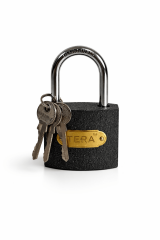 TERA Asma Kilit Siyah 63 mm - Mekanik Güvenlik Çözümü Asma Kilit