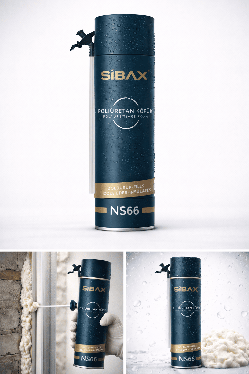 Sibax Poliüretan Dolgu Köpüğü NS66 600 Gr  - Genel Amaçlı Pro.