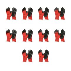 Nitril İş Güvenlik Eldiveni Kırmızı | XL 10 Çift - Paket