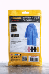 Meşem 8998 Eva Yağmurluk Beyaz - Su Geçirmez PVC Kapüşonlu