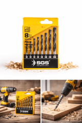 SGS 8 Parça Ahşap Matkap Ucu Seti - SGS Kombinasyon