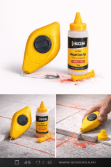 Boyalı Çırpı İpi Kırmızı | SGS Hizalama ve İşaretleme Seti