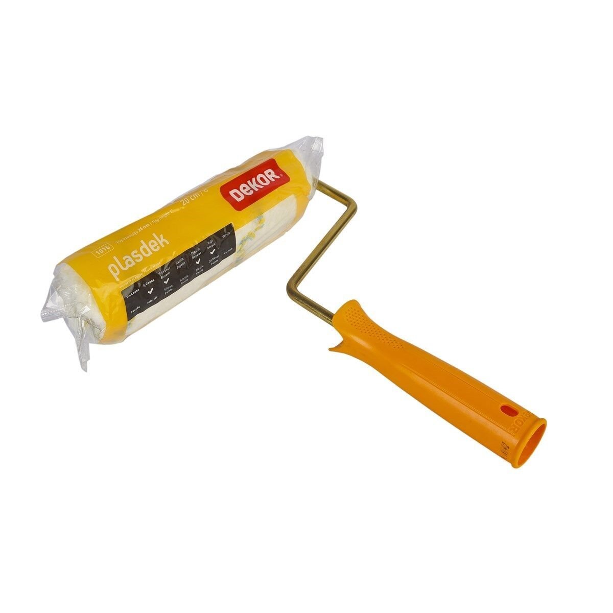 Dekor Rulo Fırça 25 cm Sarı Saplı