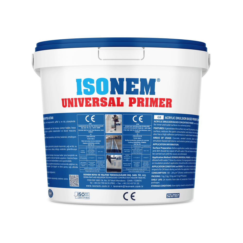 Isonem Universal PR Akrilik Astar 5 Kg | Yüzey Hazırlık