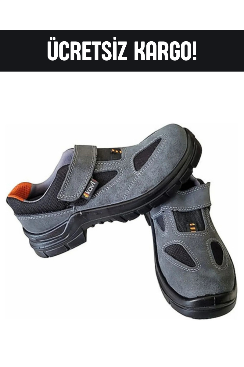 Kavi Gri Çelik Burunlu Süet İş Güvenlik Ayakkabısı