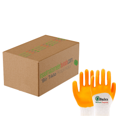 Yüksek Kaliteli Sarı İş Eldiveni Koli (30 Çift + 5 Çift Hediye)