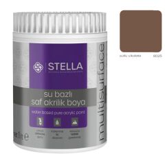 Stella Su Bazlı Saf Akrilik Boya (Sütlü Çikolata Ral-8025) - 1 Litre
