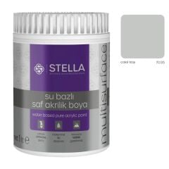 Stella Su Bazlı Saf Akrilik Boya (Çakıl Taşı Ral-7035) - 1 Litre