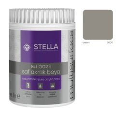 Stella Su Bazlı Saf Akrilik Boya (Beton Ral-7030) - 1 Litre