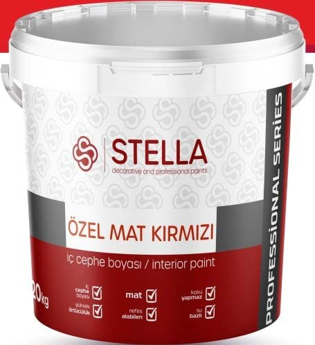 STELLA ÖZEL MAT KIRMIZI BOYA